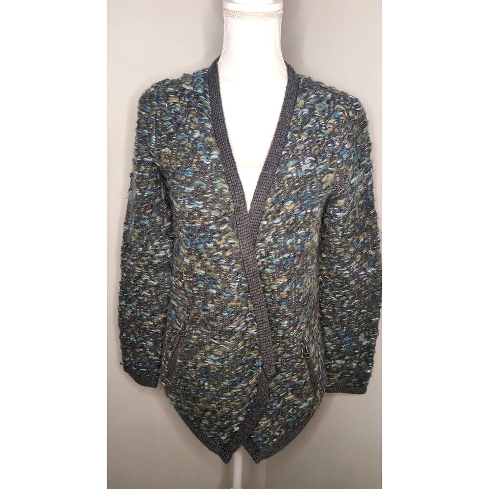 Anthropologie Moth Chunky Knit Cardigan Oversized Cozy Boho XS